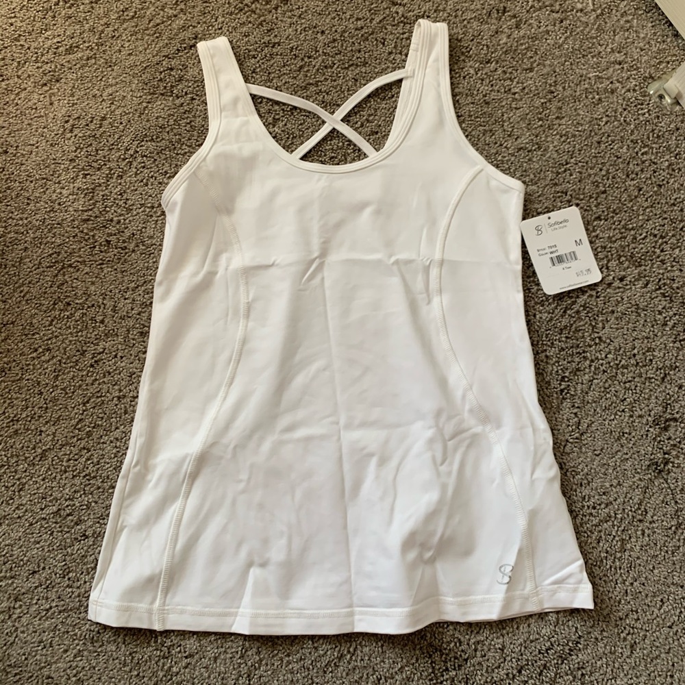 NWT white workout tank size M